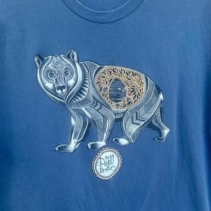 Avett Brothers Tour T-Shirt blue bear 2014 Size Large Rock Vintage Concert Bros
